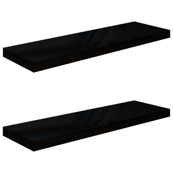 VidaXL Półka ścienna Czarny 80 x 23.5 x 3.8 cm MDF 188536