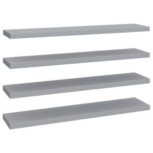 VidaXL Półka ścienna Szary 120 x 23.5 x 3.8 cm MDF 188543 VidaXL Półka ścienna Szary 120 x 23.5 x 3.8 cm MDF 188543