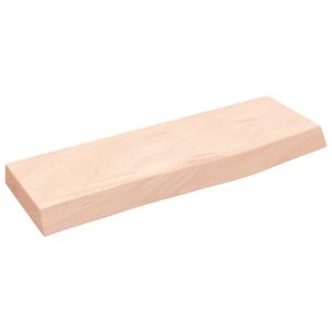 VidaXL Półka surowe lite drewno dębowe 381141 VidaXL Półka surowe lite drewno dębowe 381141