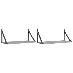 VidaXL Półki ścienne 2 szt. 60x25x25,5 cm 189245 VidaXL Półki ścienne 2 szt. 60x25x25,5 cm 189245