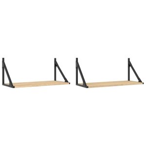 VidaXL Półki ścienne 2 szt. 60x25x25,5 cm 189191 VidaXL Półki ścienne 2 szt. 60x25x25,5 cm 189191