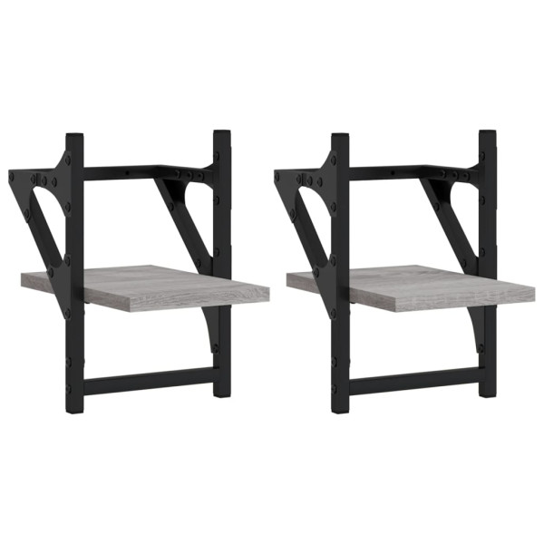 VidaXL Półki ścienne z drążkami 2 szt. 20x25x30 cm 189868
