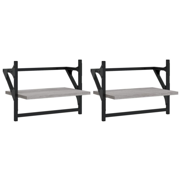 VidaXL Półki ścienne z drążkami 2 szt. 40x25x30 cm 189803