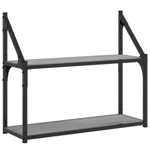VidaXL Regał ścienny z 2 półkami 60x21x51 cm 189796 VidaXL Regał ścienny z 2 półkami 60x21x51 cm 189796