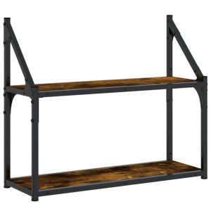 VidaXL Regał ścienny z 2 półkami 60x21x51 cm 189798 VidaXL Regał ścienny z 2 półkami 60x21x51 cm 189798