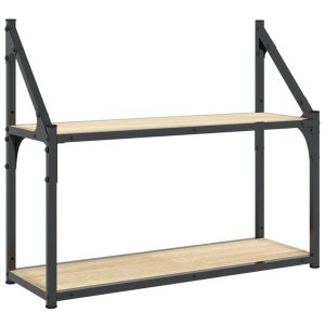 VidaXL Regał ścienny z 2 półkami 60x21x51 cm 189789 VidaXL Regał ścienny z 2 półkami 60x21x51 cm 189789