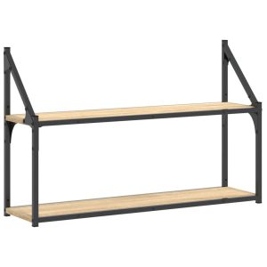 VidaXL Regał ścienny z 2 półkami 80x21x51 cm 189794 VidaXL Regał ścienny z 2 półkami 80x21x51 cm 189794