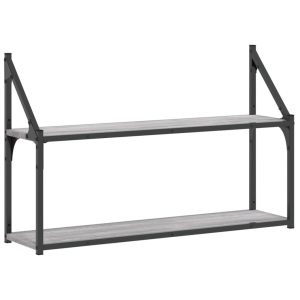 VidaXL Regał ścienny z 2 półkami 80x21x51 cm 189792 VidaXL Regał ścienny z 2 półkami 80x21x51 cm 189792