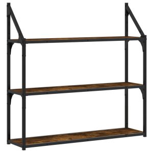 VidaXL Regał ścienny z 3 półkami 80x21x78,5 cm 189799 VidaXL Regał ścienny z 3 półkami 80x21x78,5 cm 189799