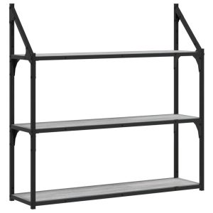 VidaXL Regał ścienny z 3 półkami 80x21x78,5 cm 189795 VidaXL Regał ścienny z 3 półkami 80x21x78,5 cm 189795