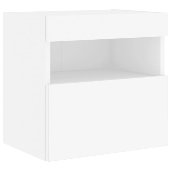 VidaXL Ścienna szafka TV z LED biała 381384