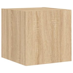 VidaXL Ścienna szafka TV z LED dąb sonoma 381369 VidaXL Ścienna szafka TV z LED dąb sonoma 381369