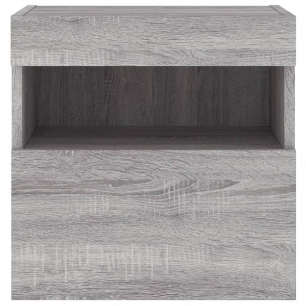 VidaXL Ścienna szafka TV z LED szary dąb sonoma 381387