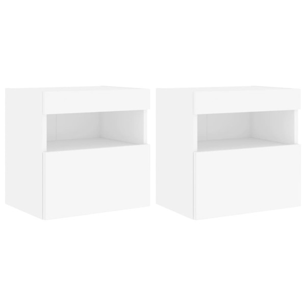 VidaXL Ścienne szafki TV z LED 2 szt 381411