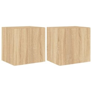 VidaXL Ścienne szafki TV z LED 2 szt 381433 VidaXL Ścienne szafki TV z LED 2 szt 381433