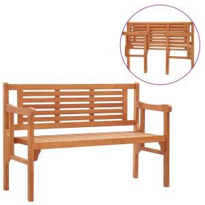 VidaXL Składana ławka Brąz 120 x 53 x 81 cm Drewno 287422 VidaXL Składana ławka Brąz 120 x 53 x 81 cm Drewno 287422