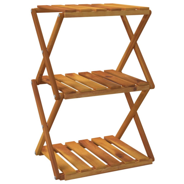 VidaXL Składany regał z 3 półkami brąz 43x31x63 cm 318375