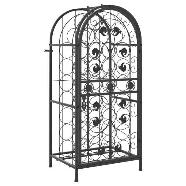 VidaXL Stojak na 33 butelki czarny 45x36x100 cm 406652