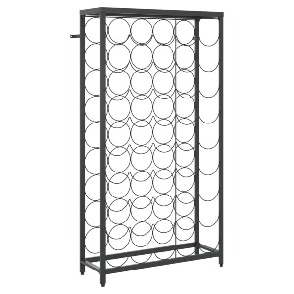 VidaXL Stojak na 45 butelek czarny 54x18x100 cm 406642