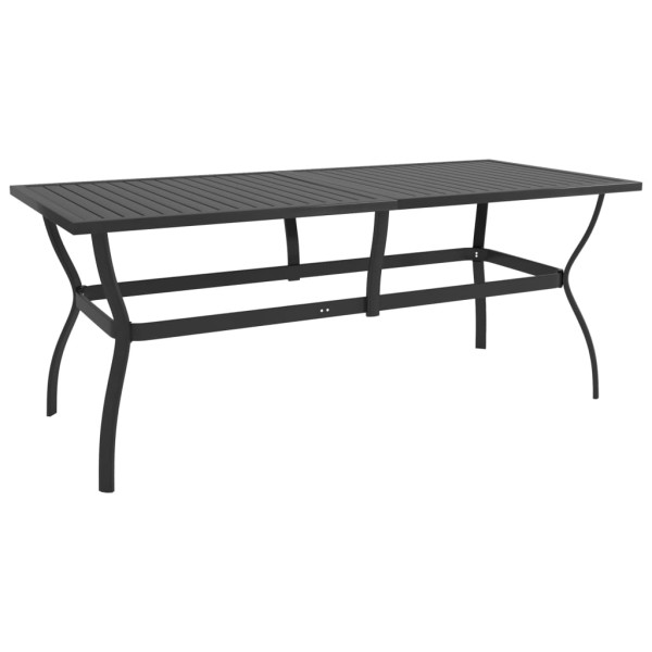 VidaXL Stół ogrodowy Antracyt 190 x 80 x 72 cm Stal 406743
