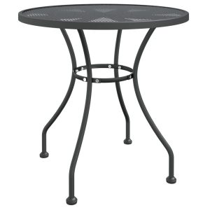 VidaXL Stół ogrodowy Antracyt Ø 80 x 72 cm Metal 406540 VidaXL Stół ogrodowy Antracyt Ø 80 x 72 cm Metal 406540