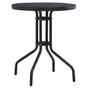 VidaXL Stół ogrodowy czarny 60 cm Metal 475046 VidaXL Stół ogrodowy czarny 60 cm Metal 475046