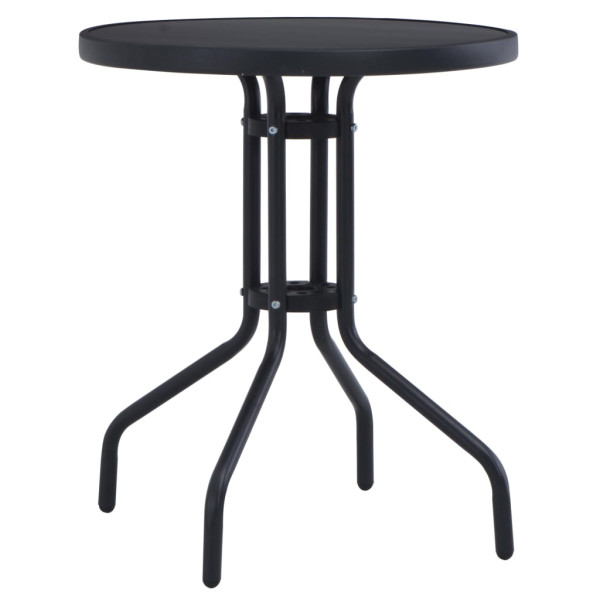 VidaXL Stół ogrodowy czarny 60 cm Metal 475046