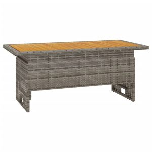 VidaXL stół ogrodowy Czarny Technorattan 259617 VidaXL stół ogrodowy Czarny Technorattan 259617