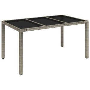 VidaXL Stół ogrodowy ze szklanym blatem 406858 VidaXL Stół ogrodowy ze szklanym blatem 406858