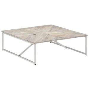 VidaXL Stolik kawowy Biały Drewno 182645 VidaXL Stolik kawowy Biały Drewno 182645