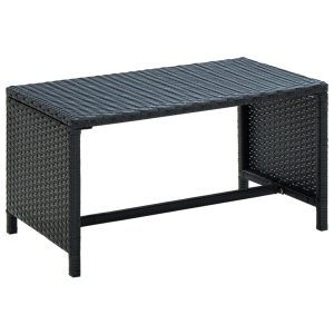VidaXL Stolik kawowy Czarny Technorattan 259621 VidaXL Stolik kawowy Czarny Technorattan 259621