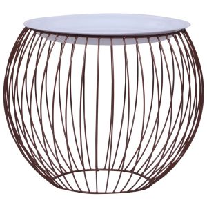 VidaXL Stolik kawowy Złoto 41 x 33 cm Metal 182641 VidaXL Stolik kawowy Złoto 41 x 33 cm Metal 182641