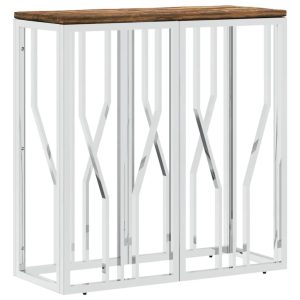 VidaXL Stolik konsolowy srebrny 406963 VidaXL Stolik konsolowy srebrny 406963