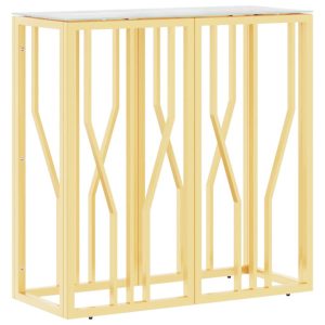 VidaXL Stolik konsolowy złoty 406940 VidaXL Stolik konsolowy złoty 406940