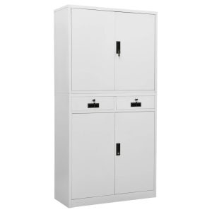VidaXL Szafa biurowa, jasnoszara 90x40x180 cm 319189 VidaXL Szafa biurowa, jasnoszara 90x40x180 cm 319189