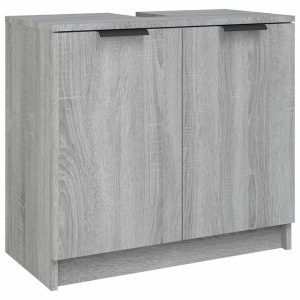 VidaXL Szafka łazienkowa szary dąb sonoma 376429 VidaXL Szafka łazienkowa szary dąb sonoma 376429