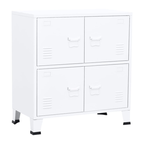 VidaXL Szafka na dokumenty Biały 75 x 40 x 80 cm Stal 188375