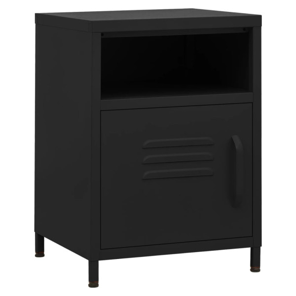 VidaXL Szafka nocna Czarny Stal 319369
