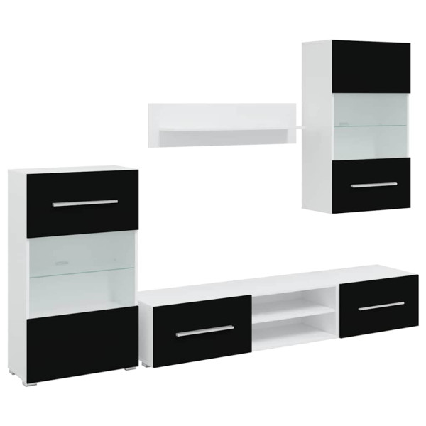 VidaXL Szafka rtv Czarny Materiał drewnopochodny 252660
