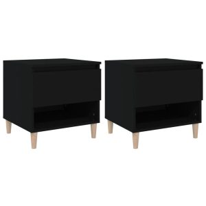 VidaXL Szafki nocne 2 szt. czarne 50x46x50 cm 319420 VidaXL Szafki nocne 2 szt. czarne 50x46x50 cm 319420