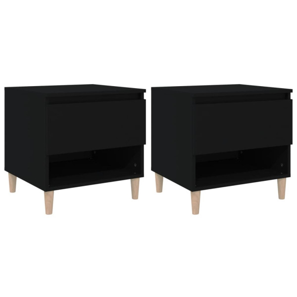 VidaXL Szafki nocne 2 szt. czarne 50x46x50 cm 319420