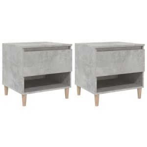 VidaXL Szafki nocne 2 szt. szarość betonu 50x46x50 cm 319430 VidaXL Szafki nocne 2 szt. szarość betonu 50x46x50 cm 319430