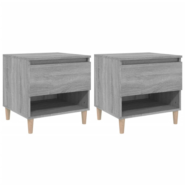 VidaXL Szafki nocne 2 szt. szary 50x46x50 cm 319441