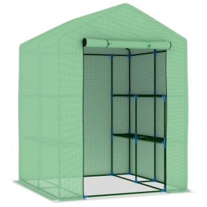VidaXL Szklarnia Zielony Stal 287447