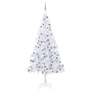 VidaXL Sztuczna choinka Biały 240 x 120 cm 375202 VidaXL Sztuczna choinka Biały 240 x 120 cm 375202