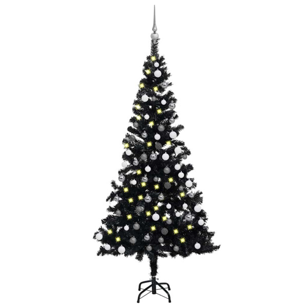VidaXL Sztuczna choinka Czarny 120 x 65 cm 399334