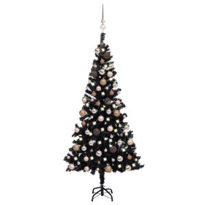 VidaXL Sztuczna choinka Czarny 150 x 75 cm 399295 VidaXL Sztuczna choinka Czarny 150 x 75 cm 399295