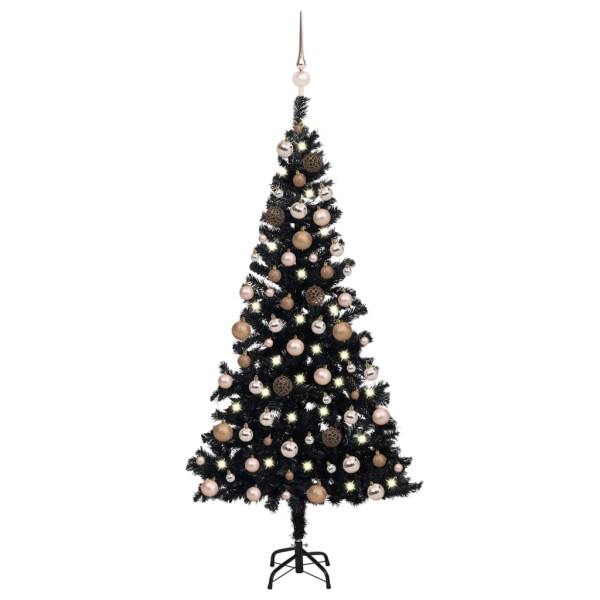 VidaXL Sztuczna choinka Czarny 150 x 75 cm 399295