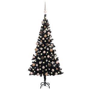 VidaXL Sztuczna choinka Czarny 180 x 93 cm 379251 VidaXL Sztuczna choinka Czarny 180 x 93 cm 379251