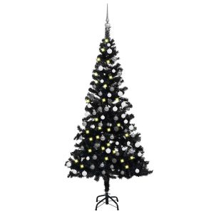 VidaXL Sztuczna choinka Czarny 180 x 93 cm 379246 VidaXL Sztuczna choinka Czarny 180 x 93 cm 379246